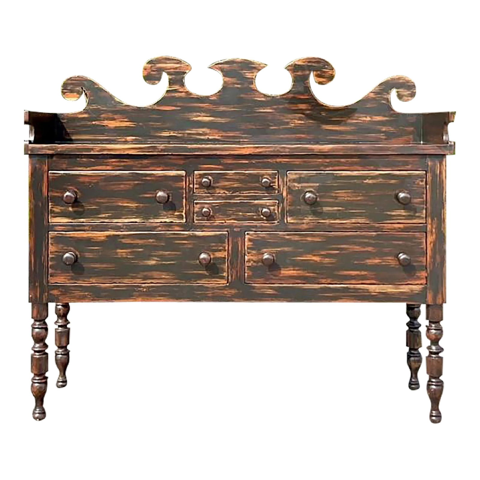 Currey and Company Vintage Black Credenza Rustic Boho Chic 20 x 67 x 59.25: Currey and Company Vintage Black Credenza Rustic Boho Chic 20 x 67 x 59.25 Discover the perfect blend of vintage charm and modern sophistication with this mid 20th century Currey and Company credenza.