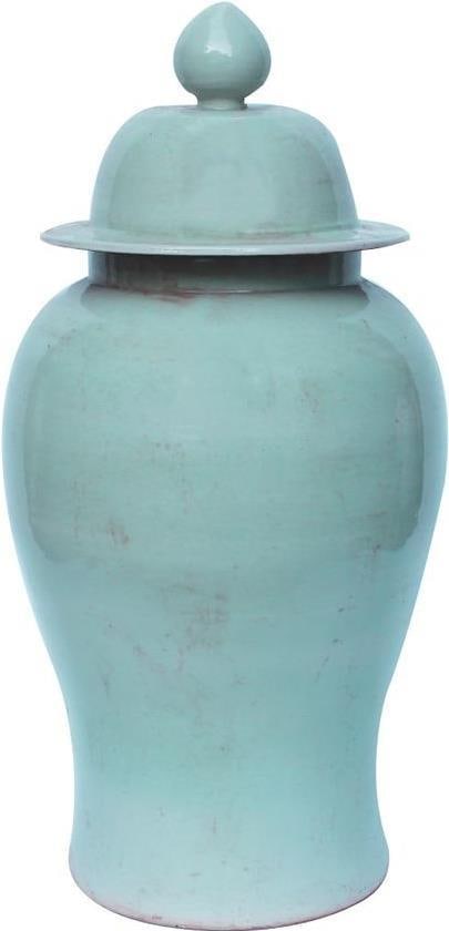 Handmade Mint Green Porcelain Temple Jar 26H Asian Antique Style: Handmade Mint Green Porcelain Temple Jar 26H Asian Antique Style This exquisite mint green temple jar showcases handmade elegance, perfect for adding a touch of sophistication to any decor. Crafted fr