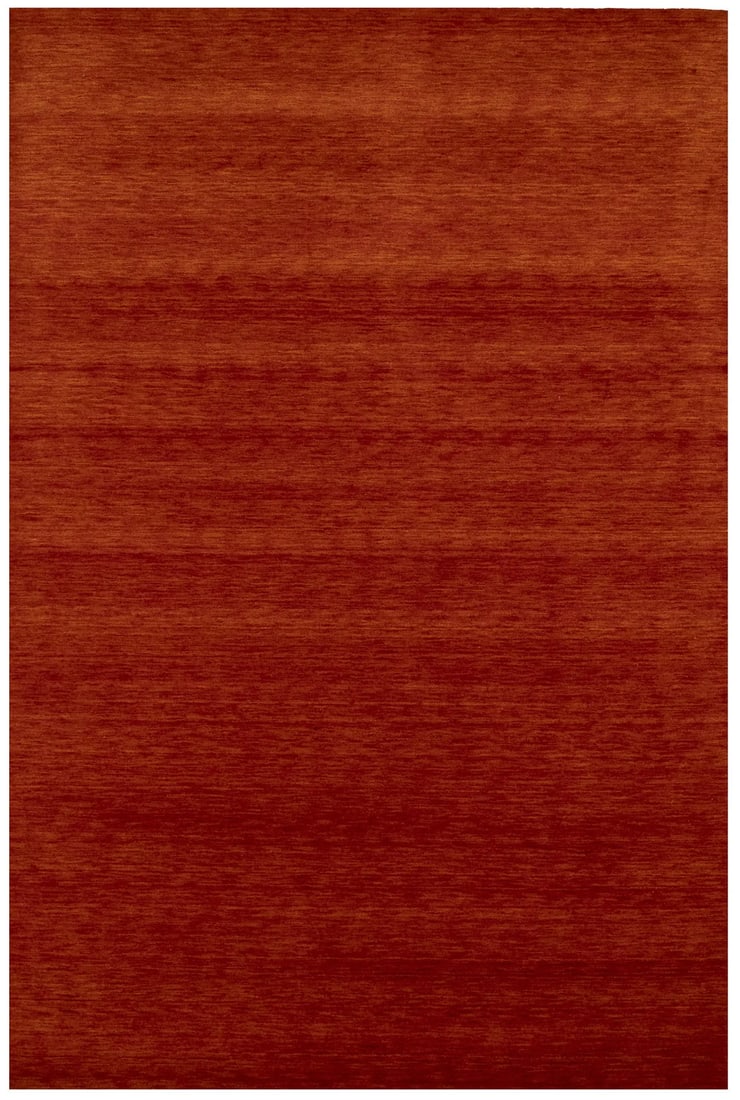 Hand-Loomed Orange Red 6'3 x 9' Wool Gabbeh Rug Modern Design: Hand-Loomed Orange Red 6'3 x 9' Wool Gabbeh Rug Modern Design Enhance your space with this stunning Orange Red Solid Design Hand-Loomed Gabbeh Wool Rug, perfect for any modern entryway, foyer, or kids