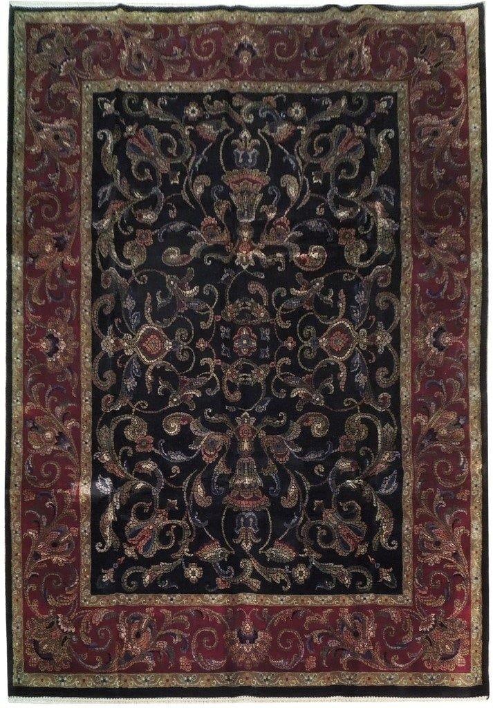 9 x 12.2 Black Jaipur Handmade Wool Rug 100% Wool (1 of 6)