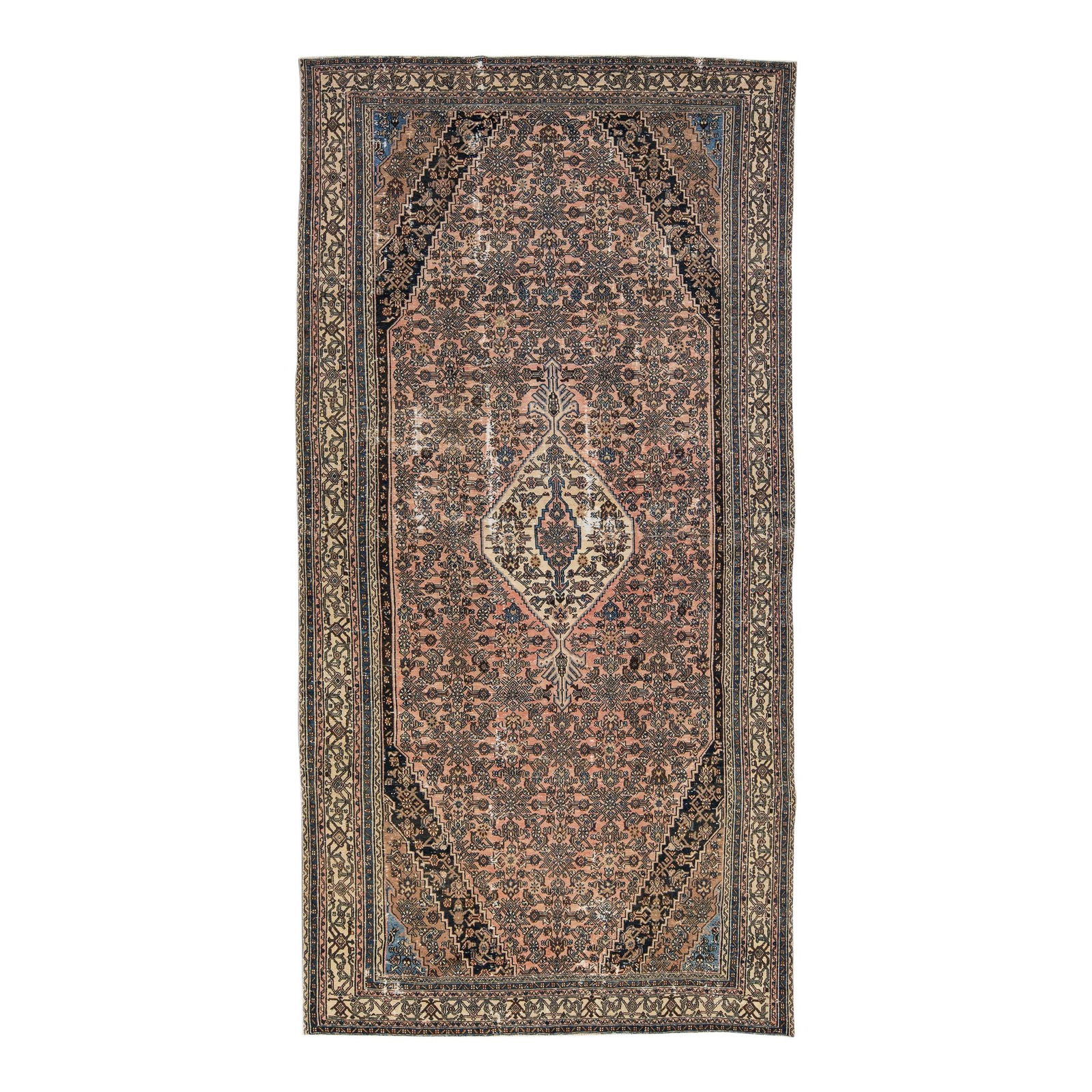 Vintage Pink Persian Hand-Knotted Wool Rug 8'8 x 16'9 (1 of 7)