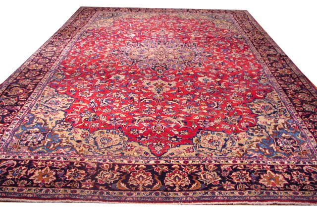 Handcrafted 10' x 15'6" Persian Esfahan Najafabad Rug: Handcrafted 10' x 15'6" Persian Esfahan Najafabad Rug Free continental US Shipping This exquisite Persian Esfahan Najafabad rug is handcrafted by skilled artisans, showcasing intricate traditional