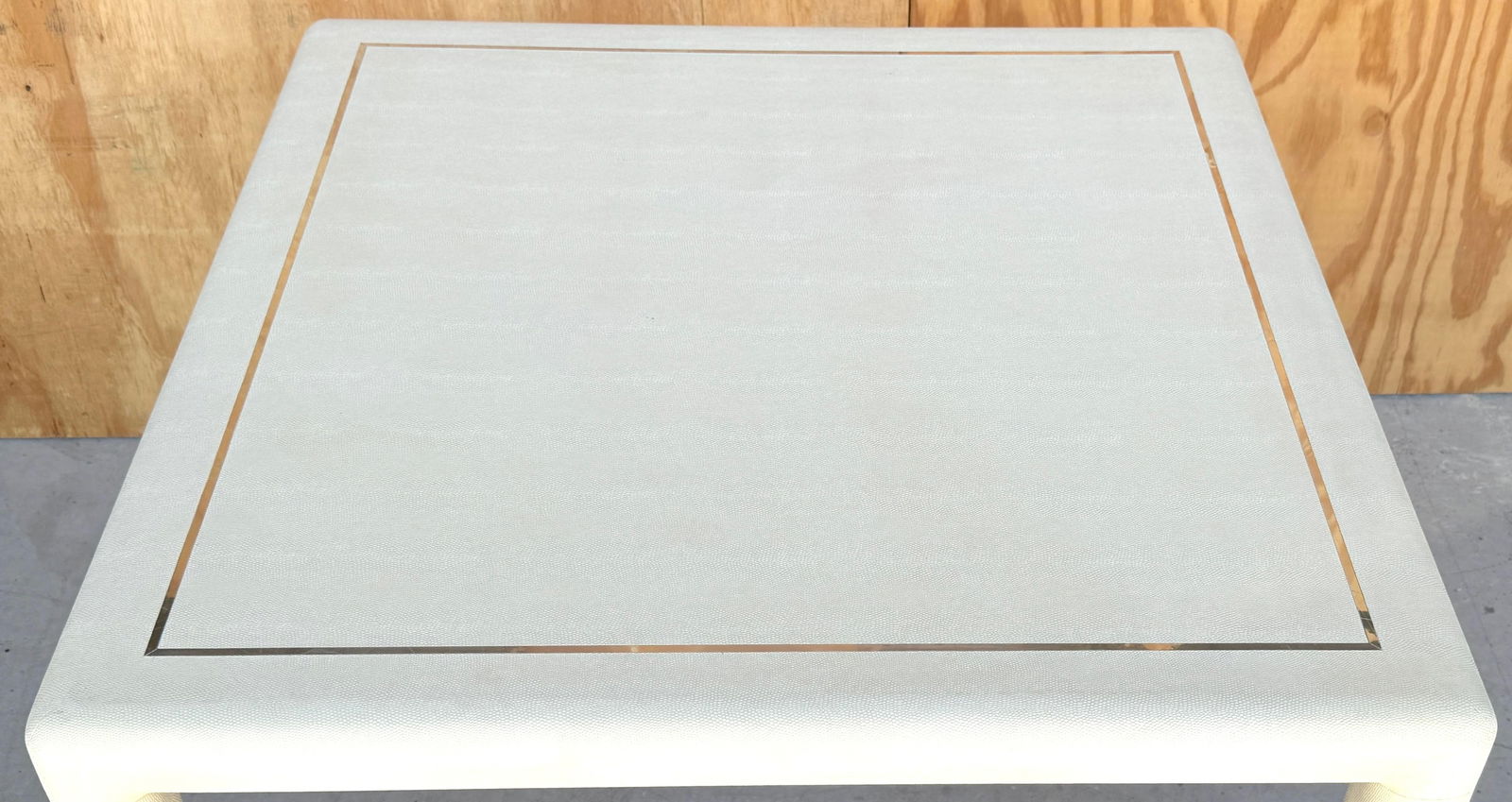 Karl Springer Attributed White Lizard Leather Chrome Games Table - 4