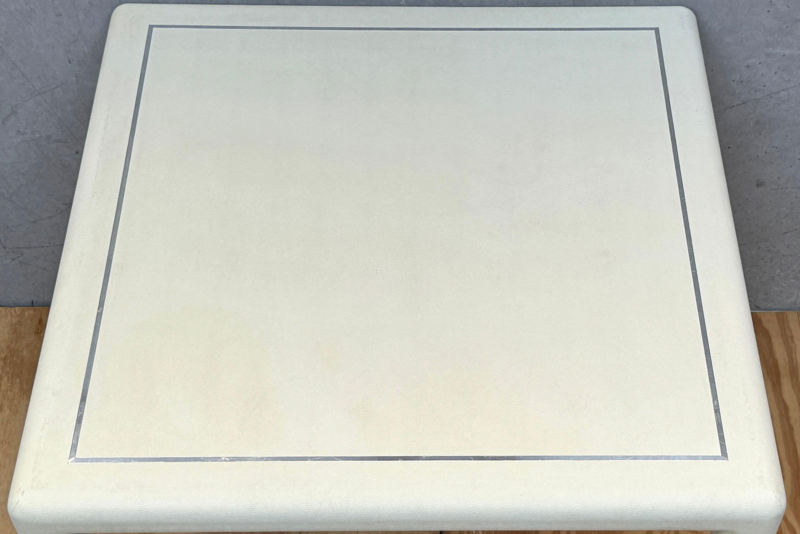 Karl Springer Attributed White Lizard Leather Chrome Games Table - 5