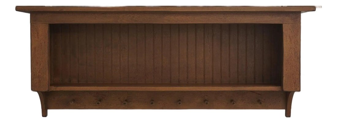 Rustic Painted Wood Hanging Shelf 48 x 9 x 19 Country Style (1 of 7)