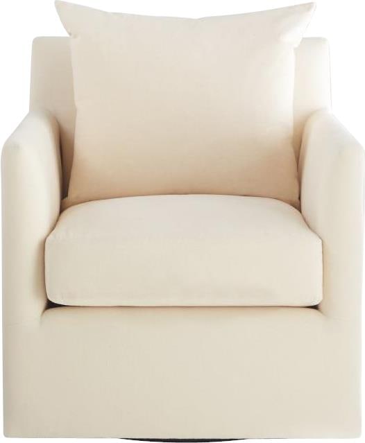 Cyan Sovente Swivel Arm Chair White-Cream Transitional Design: Cyan Sovente Swivel Arm Chair White-Cream Transitional Design Introducing the Sovente Traditional White-Cream Arm Chair, a perfect blend of comfort and style. This transitional chair features a swivel