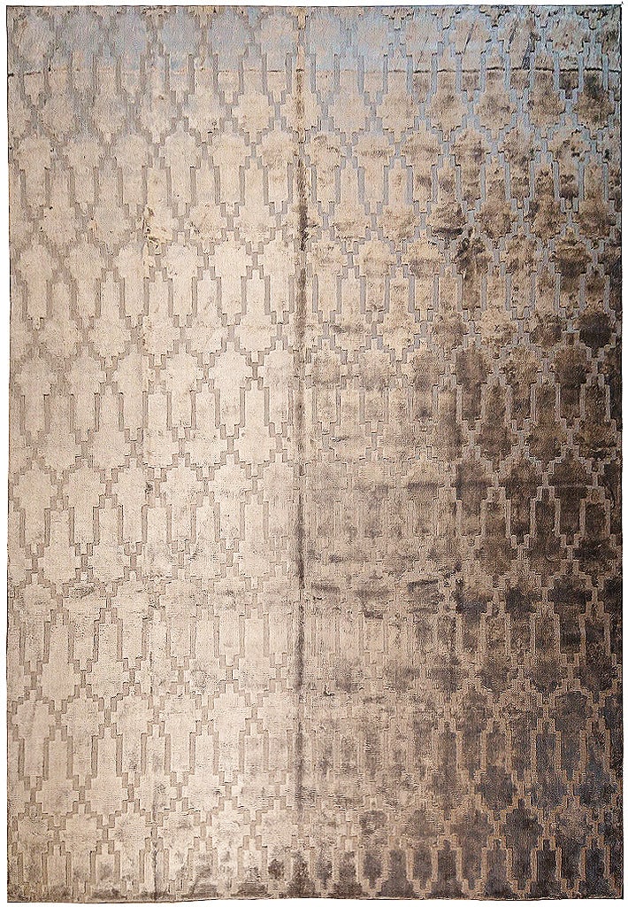 8 x 10 Light Gray Bamboo Silk Modern Area Rug Handmade: 8 x 10 Light Gray Bamboo Silk Modern Area Rug Handmade Free continental US Shipping Elevate your living space with the luxurious 8 x 10 Light Gray Raised Pile Bamboo Silk Modern Rug. Crafted from prem