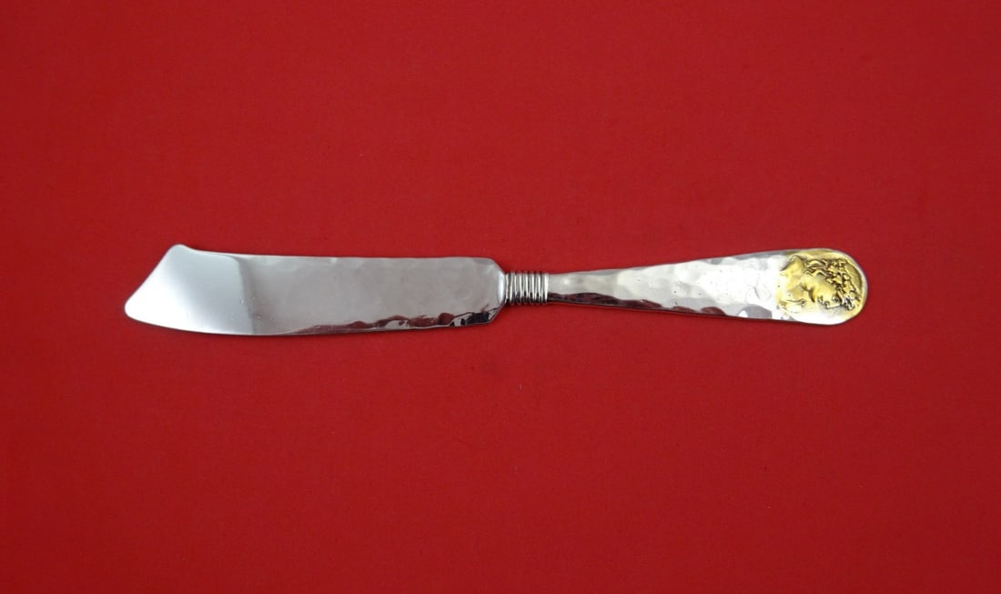 Sterling Silver Fish Knife Medallion Pattern Shiebler Golden Woman Motif 7 3/4" (1 of 3)