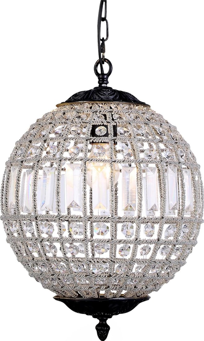 Victorian Style Pendant Light Clear Crystal French Gold Elegant Lighting (1 of 1)