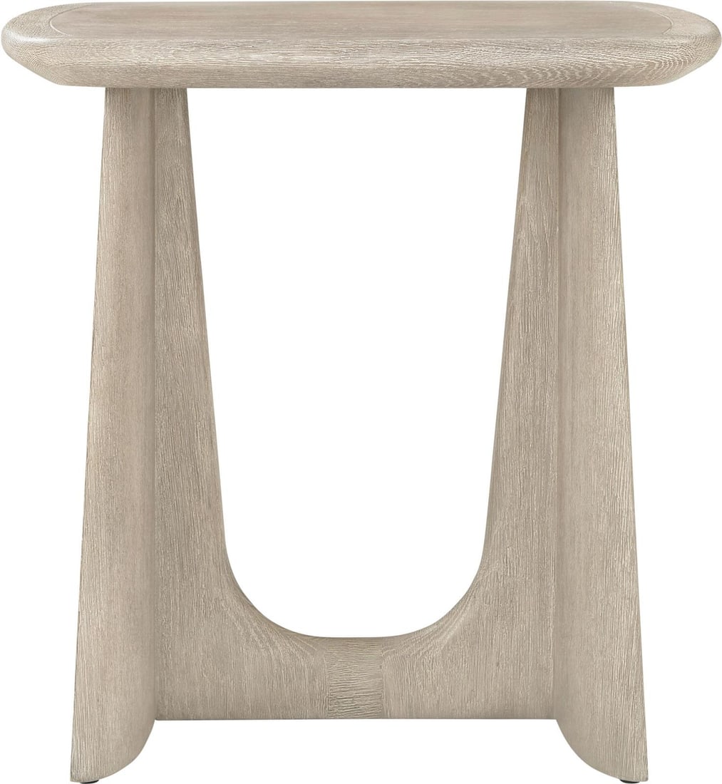 Theodore Alexander Gray Oak Square Side Table: Theodore Alexander Gray Oak Square Side Table This stylish gray oak side table is a perfect addition to any modern decor. Crafted with a combination of metal and veneer wood, it features a sleek squar