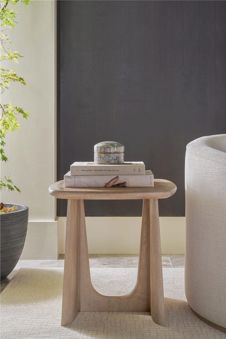 Theodore Alexander Gray Oak Square Side Table - 2