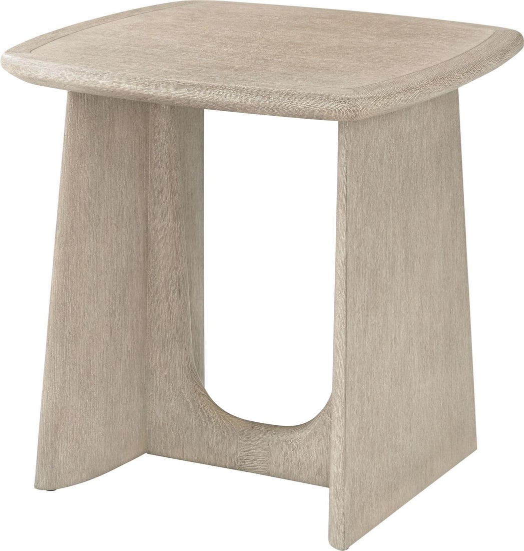 Theodore Alexander Gray Oak Square Side Table - 4