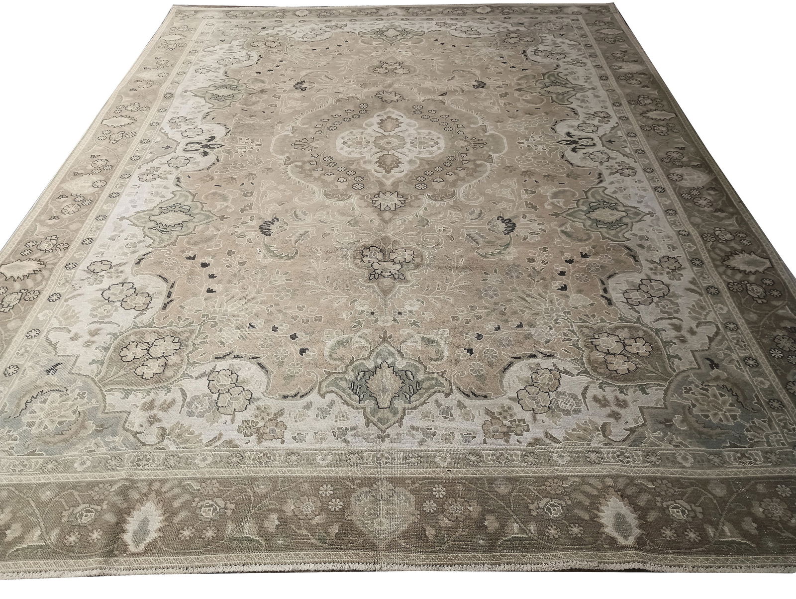 Vintage Persian Handmade Rug 9.2 x 12.8 ft Low Pile (1 of 12)