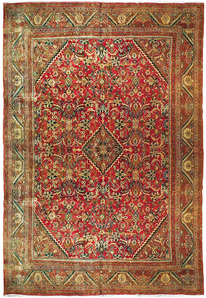 9 x 13 Antique Persian Tabriz Mahal Rug Handcrafted Wool (1 of 6)