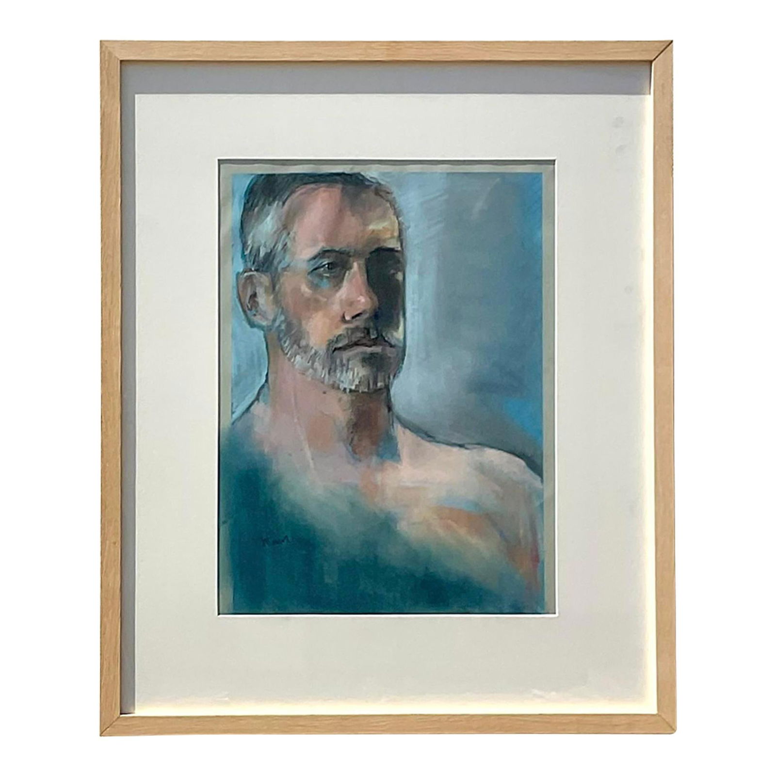 Vintage Boho Original Pastels Portrait Art on Paper 27.75x33.5: Vintage Boho Original Pastels Portrait Art on Paper 27.75x33.5 Experience the charm of bohemian art with this vintage original pastels portrait on paper. Featuring soft, vibrant hues and delicate shad