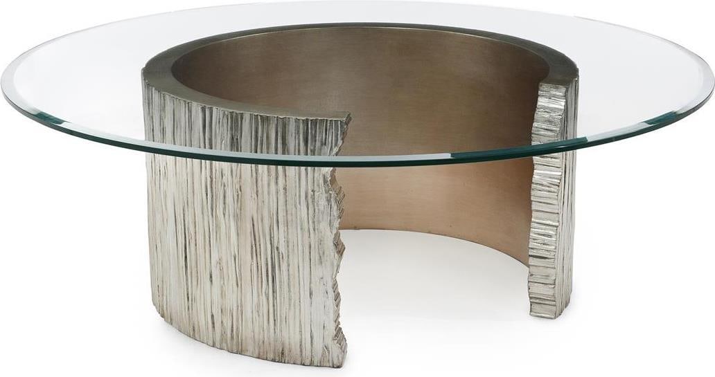 John-Richard Pyrenees Cocktail Table Gold Leaf Finish 54x54: John-Richard Pyrenees Cocktail Table Gold Leaf Finish 54x54 Enhance your living space with this elegant Pyrenees Cocktail Table, featuring a stunning burnished finish complemented by gold leaf accents