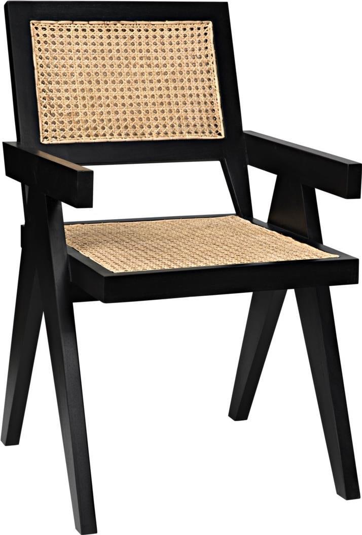 Noir Jude Chair Black Caning Traditional Style (1 of 1)