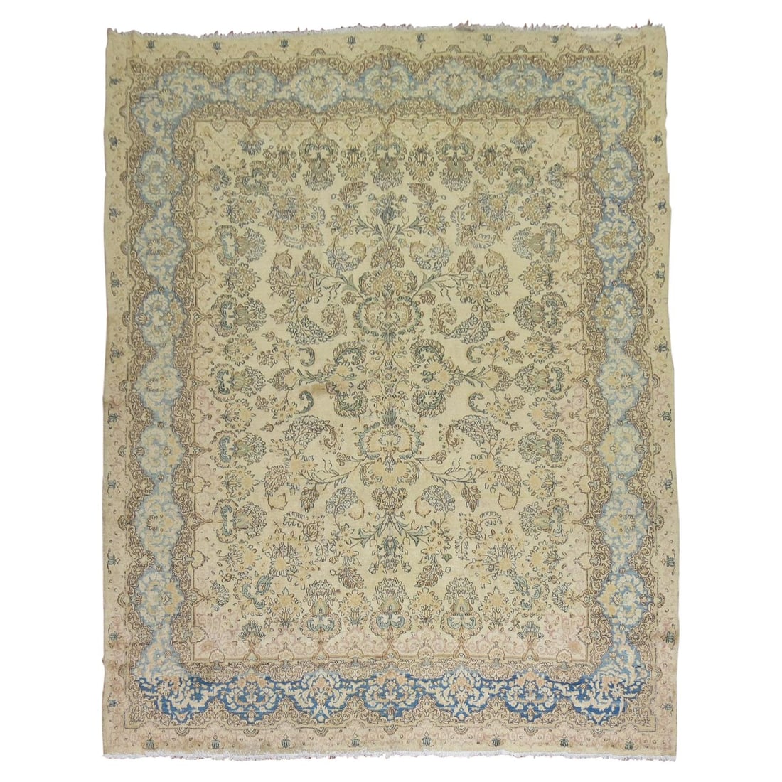 Traditional Tabriz Floral Persian Kirman Rug 87 x 122 in Wool (1 of 13)