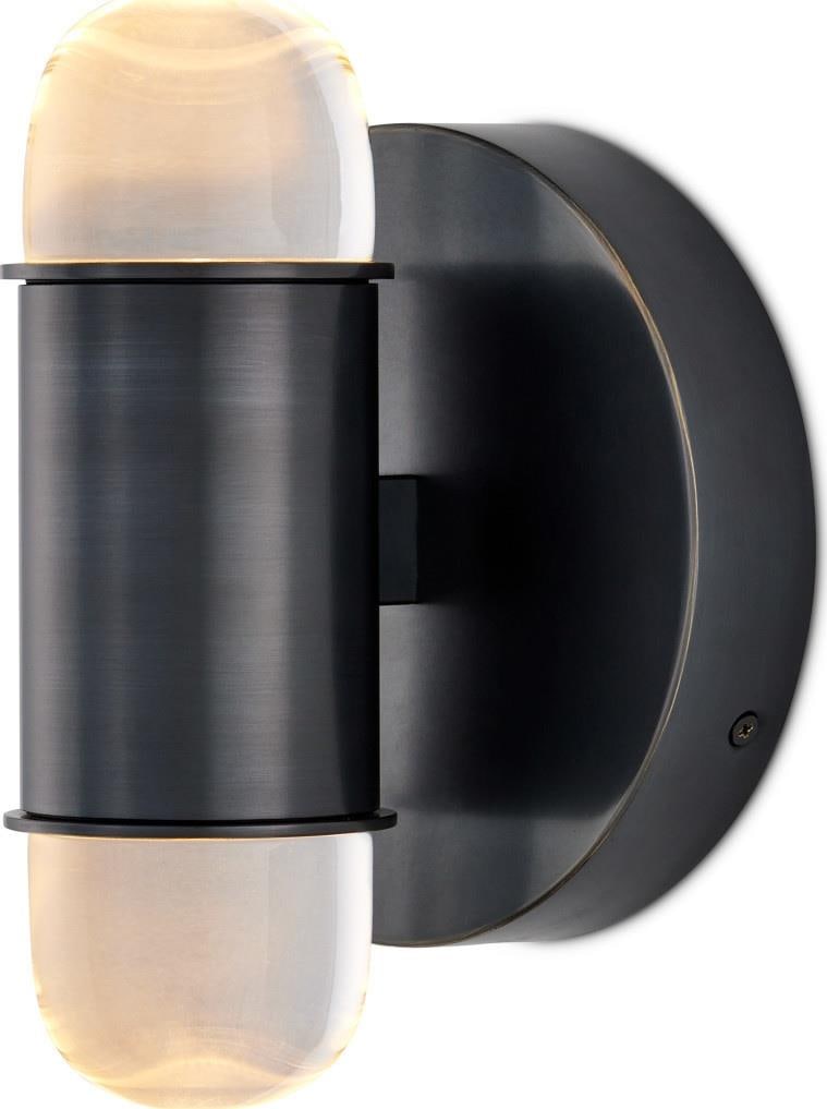 Currey Contemporary Oil-Rubbed Bronze Wall Sconce Dimmable LED (1 of 4)