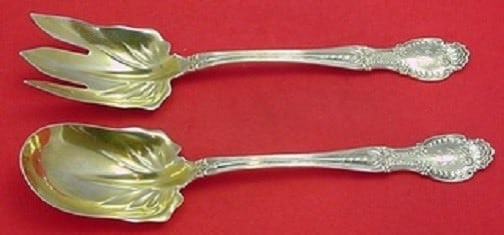 Tiffany & Co Richelieu Sterling Silver Salad Serving Set 2pc 10" (1 of 1)