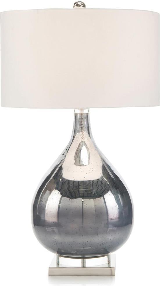 John-Richard Smoky Blue Glass Lamp 34 Inches UL-Listed (1 of 1)