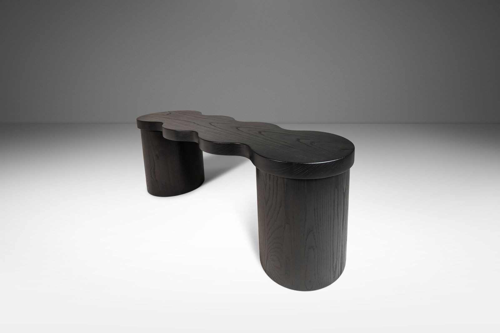 Mark Leblanc Organic Modern Sculptural Bench in Ebonized Ash USA 2023 (1 of 10)