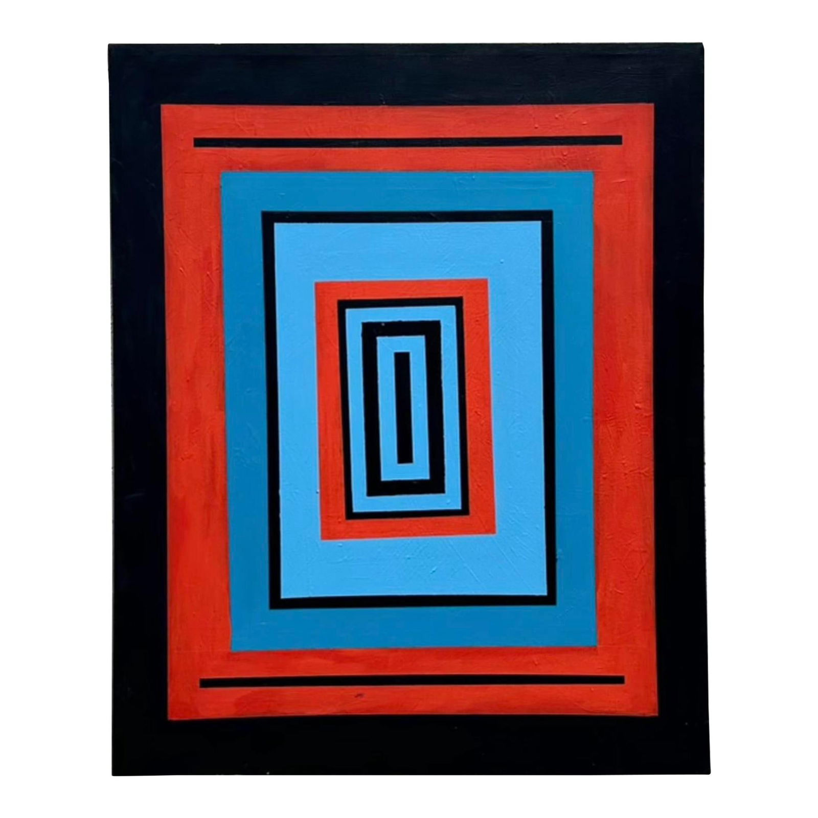 Vintage Boho Original Abstract Geometric Canvas Art 36 x 44: Vintage Boho Original Abstract Geometric Canvas Art 36 x 44 Experience the allure of artistic expression with this Vintage Boho Original Abstract Geometric Painting on Canvas. Handcrafted in the USA,