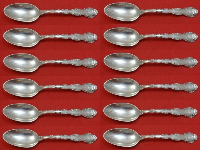 Gorham Strasbourg Sterling Silver Set of 12 Soup Spoons 7 1/8 Inches: Gorham Strasbourg Sterling Silver Set of 12 Soup Spoons 7 1/8 Inches Enhance your dining experience with this elegant set of twelve Strasbourg place soup spoons by Gorham. Crafted from high-quality st