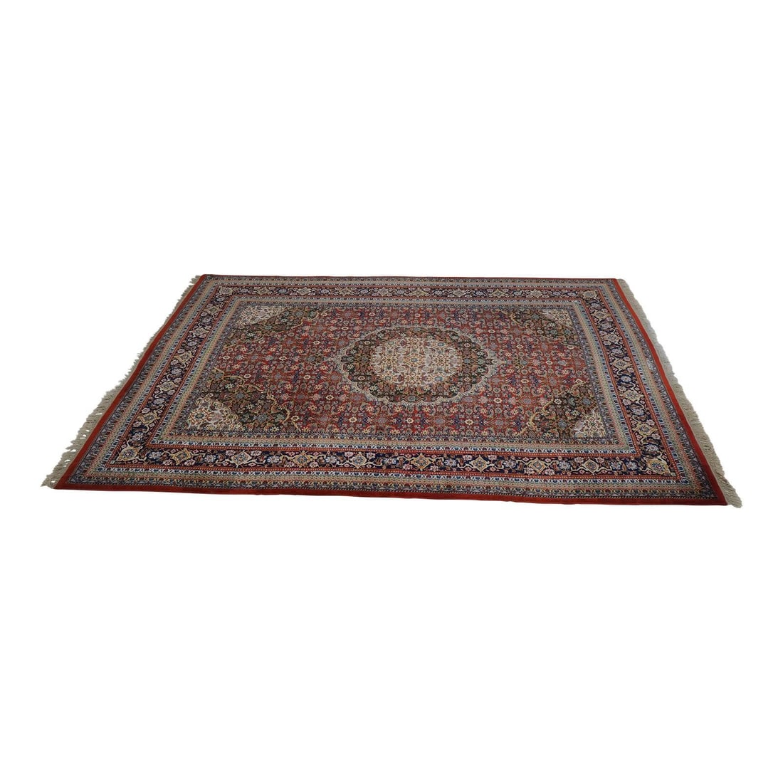 Vintage 60 Year Old 100% Wool Red Traditional Room Size Rug 97.5 x 138 (1 of 10)