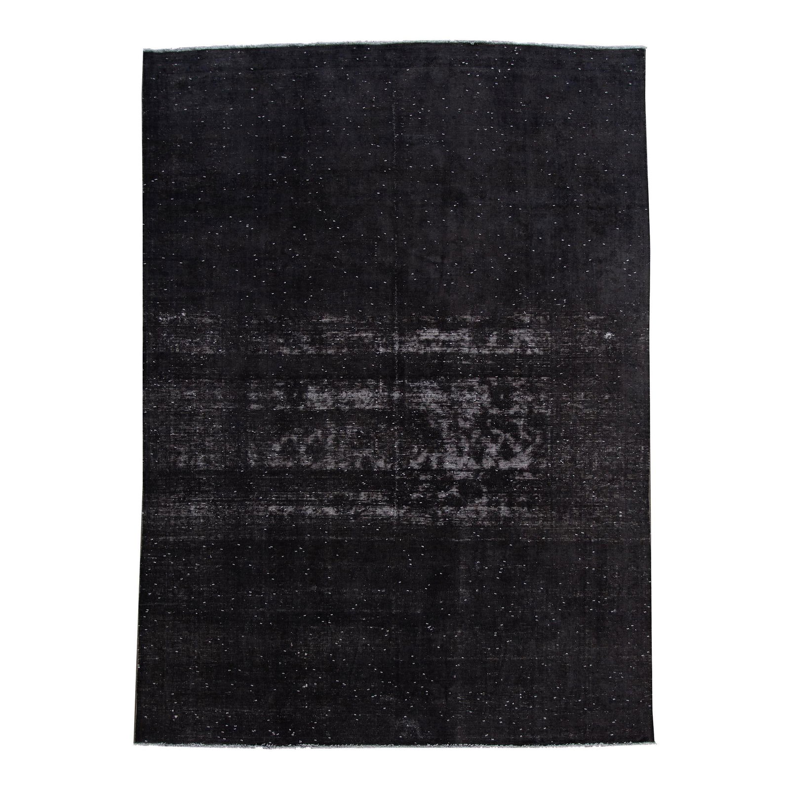 Handmade Vintage Black Wool Rug 8'9" x 12'2" Allover Design (1 of 7)