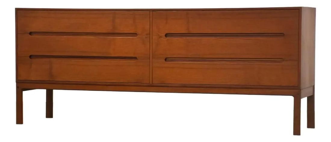 Mid Century Modern Arne Wahl Iversen Teak Dresser 71.5" (1 of 8)