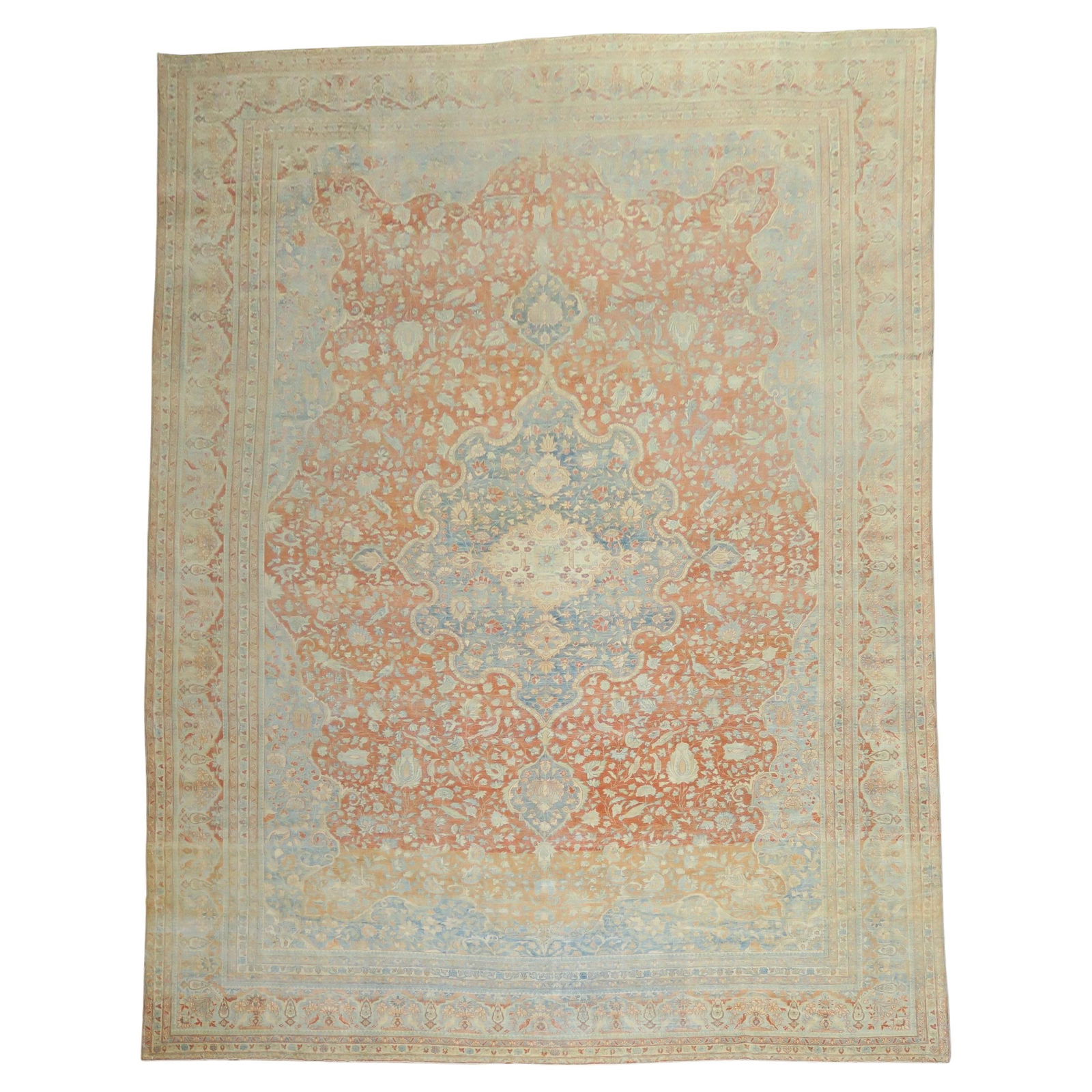 19th Century Persian Mohtasham Kashan Room Size Rug Wool Hand-Woven (1 of 13)