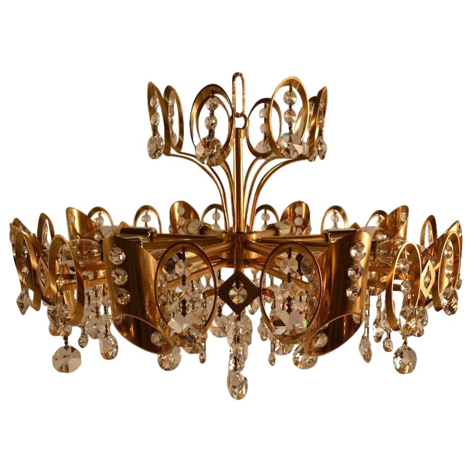 Elegant Sciolari Gold Finish Crystal Chandelier 8 Lights 2 Tiers (1 of 10)