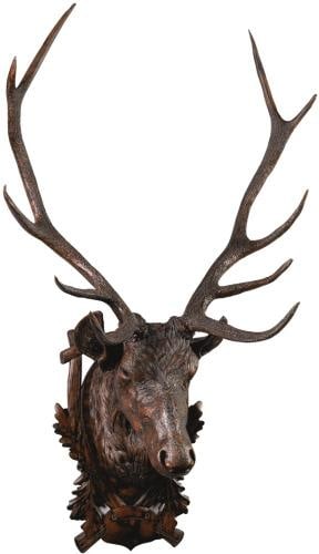 Lifesize Majestic Stag Head Wall Trophy Resin Art: Lifesize Majestic Stag Head Wall Trophy Resin Art This item is made at time of order. Please allow 42 to 70 days for production. Enhance your mountain cabin decor with this stunning Majestic Stag Head