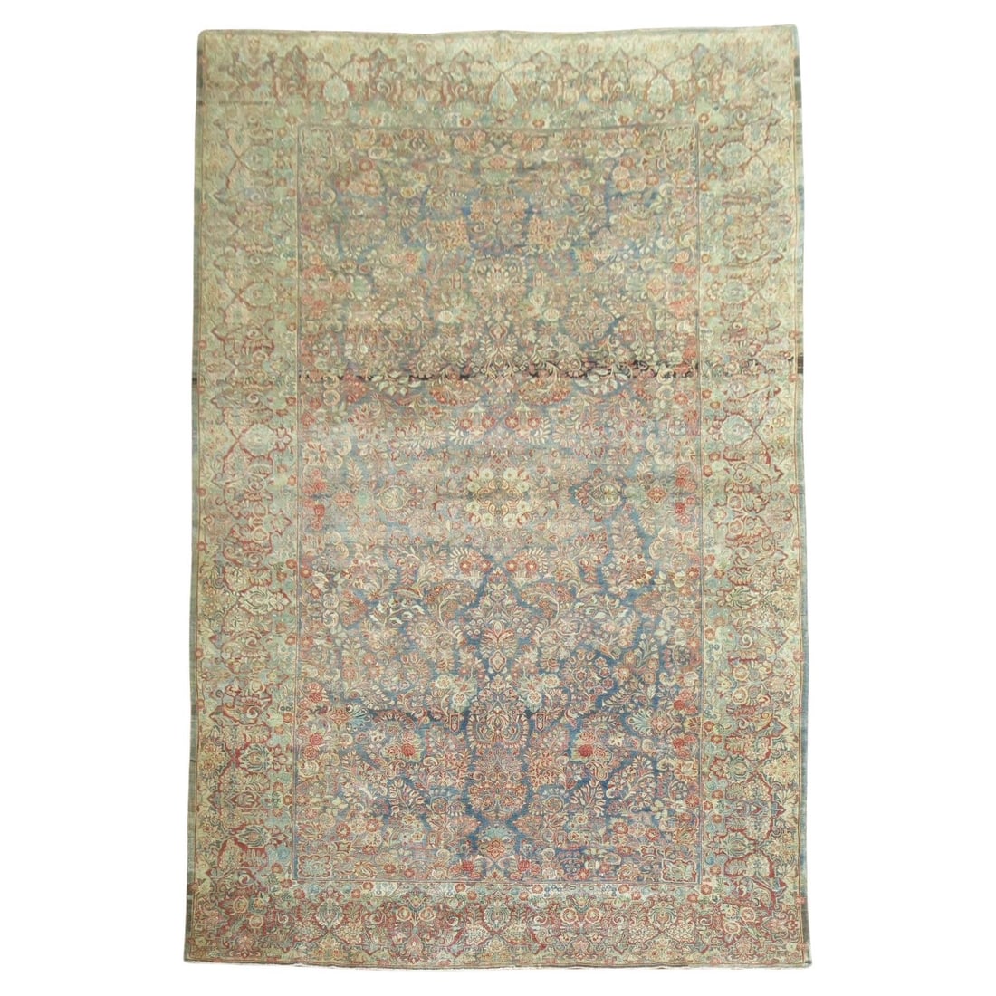 Zabihi Collection Early 20th Century Persian Sarouk Rug 10'3" x 17'5" Wool Hand-Woven British: Zabihi Collection Early 20th Century Persian Sarouk Rug 10'3" x 17'5" Wool Hand-Woven British Colonial Style Experience the elegance of this oversized Persian Sarouk rug from the early 20th century, f