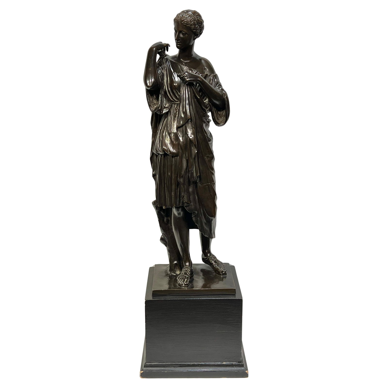 Patinated Bronze Diana of Gabii Statue Cast by Collas Barbedienne 19th Century (1 of 9)