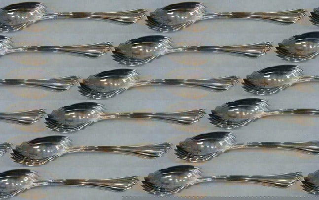Reed & Barton Woodwind Sterling Silver Teaspoon Set of 12 6 1/8 inches (1 of 4)