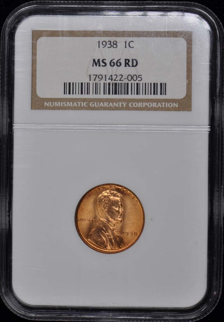 1938 Lincoln Cent MS66 RD PCGS Uncirculated Philadelphia Mint (1 of 2)