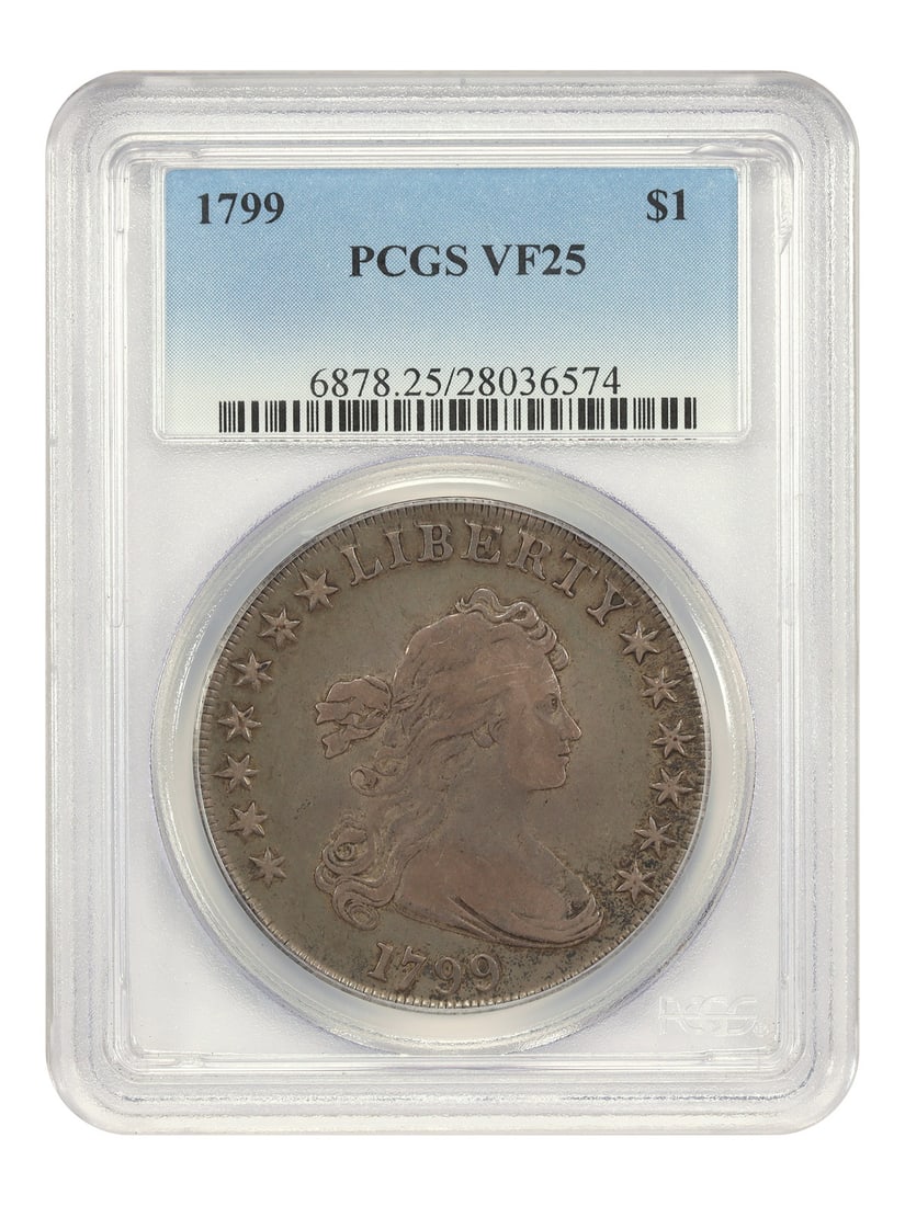 1799 Draped Bust Silver Dollar PCGS VF25 Certified (1 of 4)