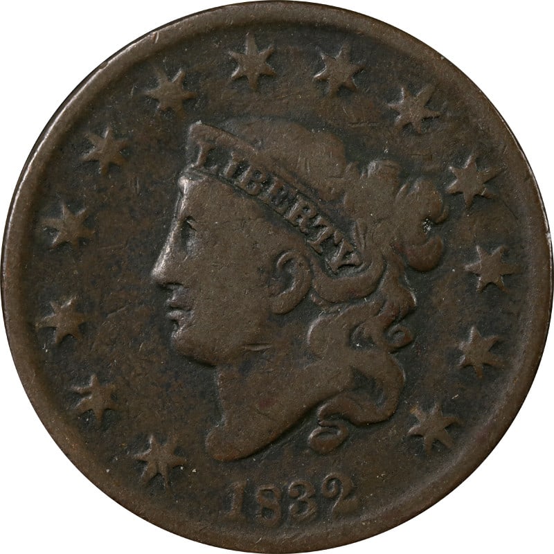1832 United States Copper Large Cent Medium Letters Variety (1 of 2)