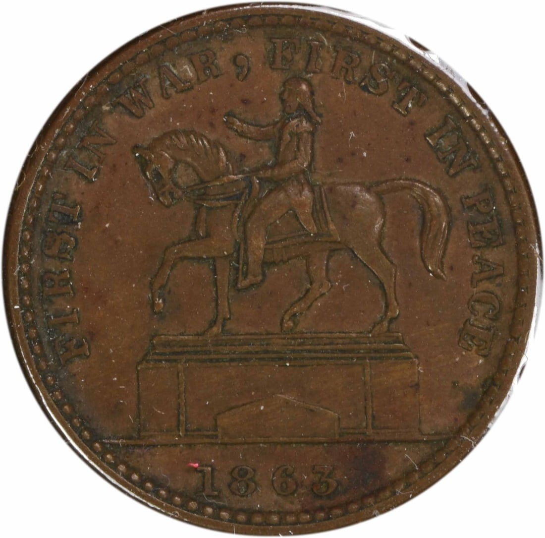 1863 Civil War Token Patriotic Union For Ever 177/232 EF (1 of 2)