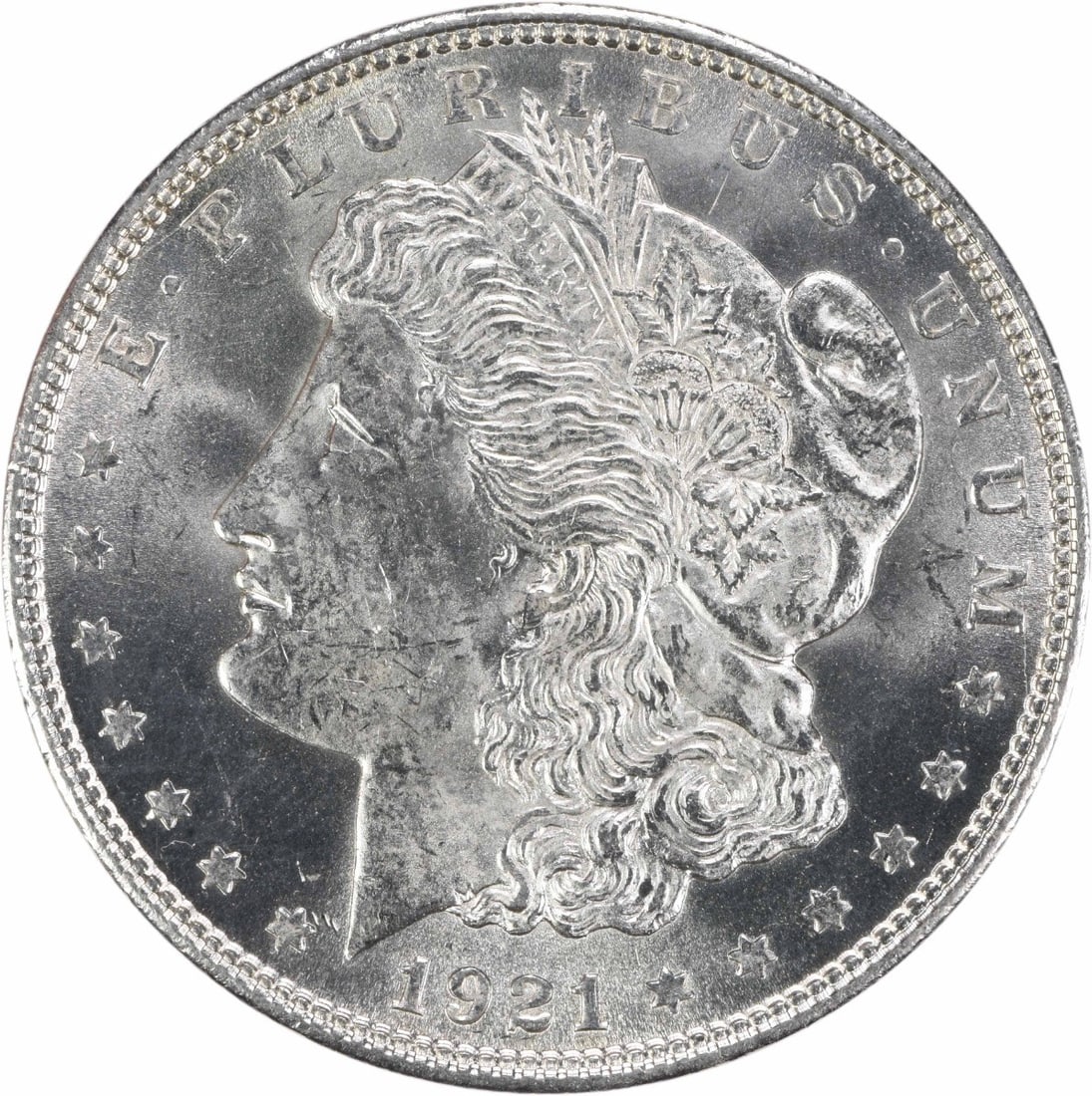 1921-D Morgan Silver Dollar Choice BU Uncertified Coin (1 of 2)
