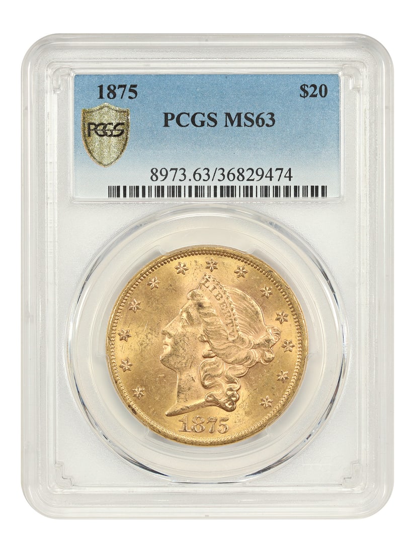 1875 Liberty Head $20 Gold Coin PCGS MS63 Philadelphia Mint (1 of 4)