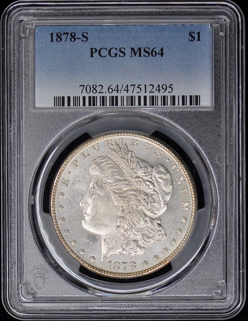 1878-S Morgan Dollar PCGS MS64 Uncirculated San Francisco Coin (1 of 2)