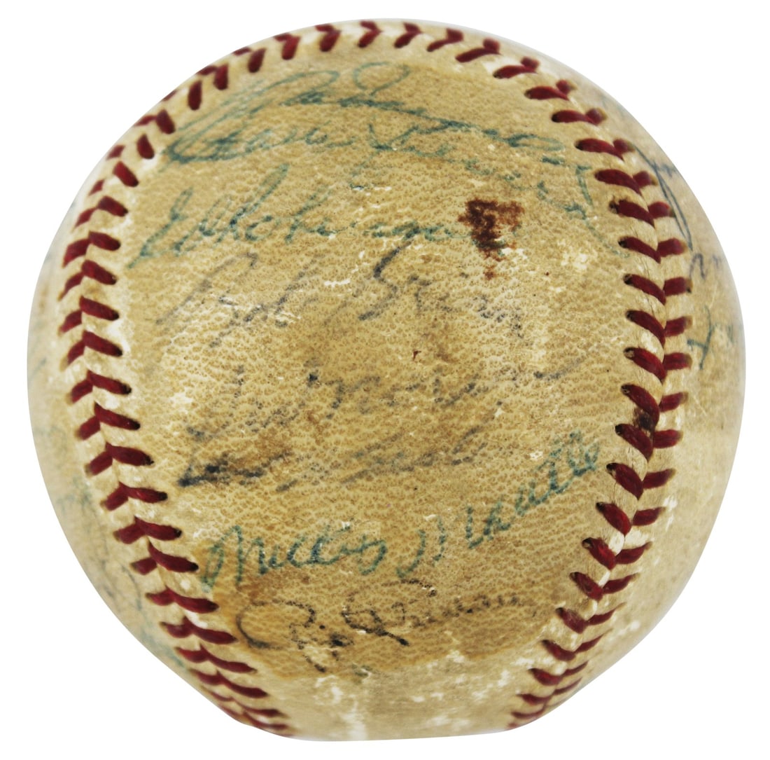 1955 Yankees Signed Baseball Mickey Mantle Phil Rizzuto Yogi Berra Ed Ford PSA (1 of 7)