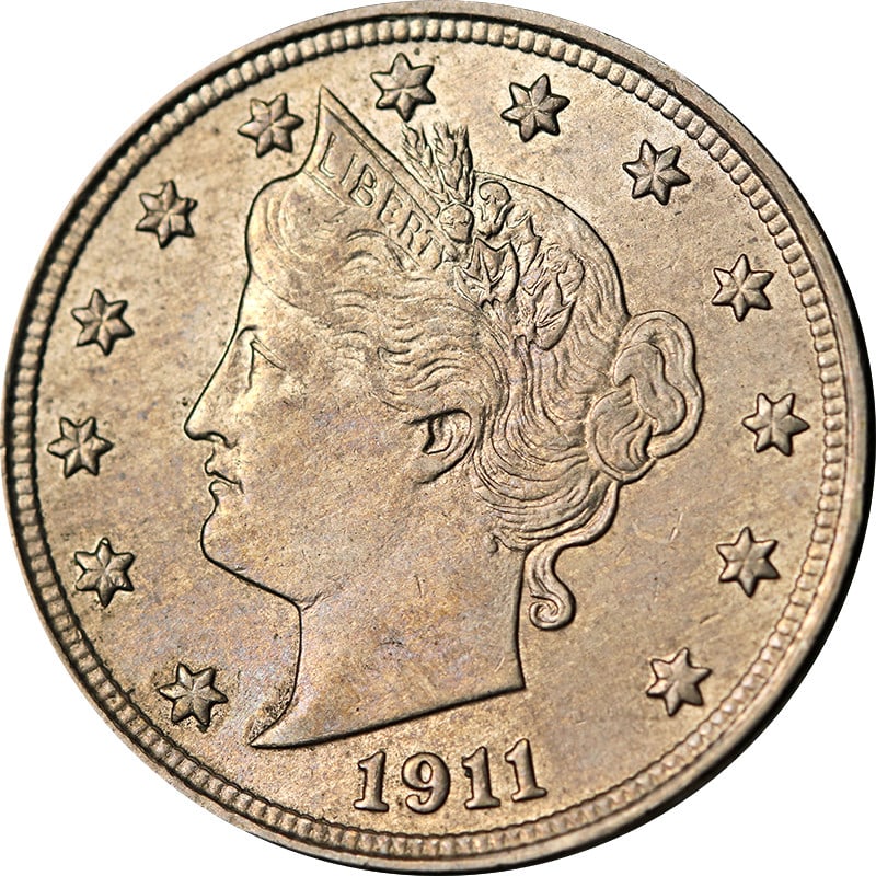 1911 Liberty V Nickel Circulated Vintage Coin Uncertified (1 of 2)