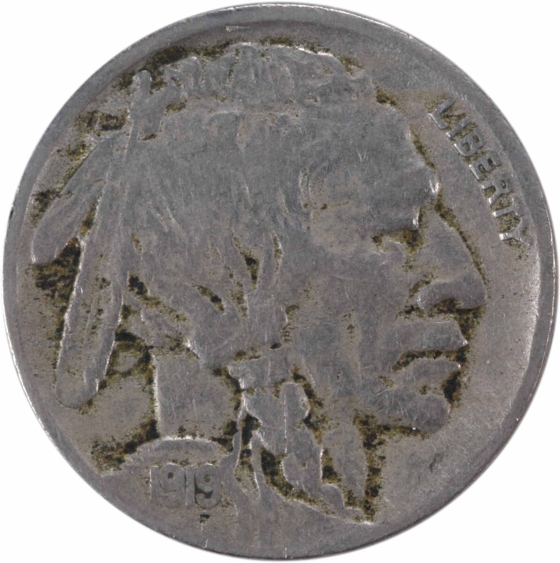1919-S Buffalo Nickel VF Uncertified Coin by James Earle Fraser: 1919-S Buffalo Nickel VF Uncertified Coin by James Earle Fraser This 1919-S Buffalo Nickel features a design by James Earle Fraser, showcasing the iconic buffalo on the reverse side. It is a circulate