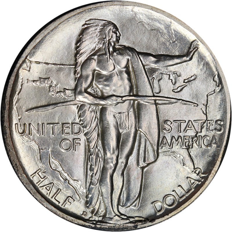 1939-D Silver Oregon Commemorative Half Dollar Uncirculated BU Details (1 of 2)