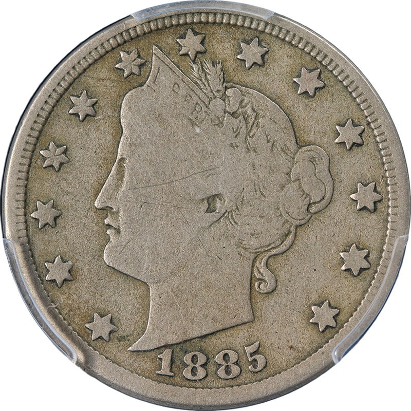 PCGS VG08 1885 Liberty V Nickel Key Date US Coin (1 of 4)
