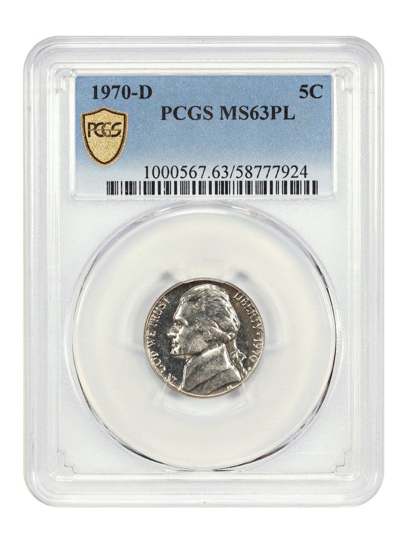 PCGS MS63PL 1970-D Jefferson Nickel 5 Cent Uncirculated Denver Mint (1 of 4)